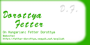 dorottya fetter business card